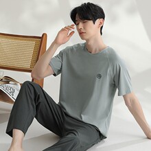 芬腾 睡衣男夏季短袖长裤男生春夏秋季可外穿运动家居服套装