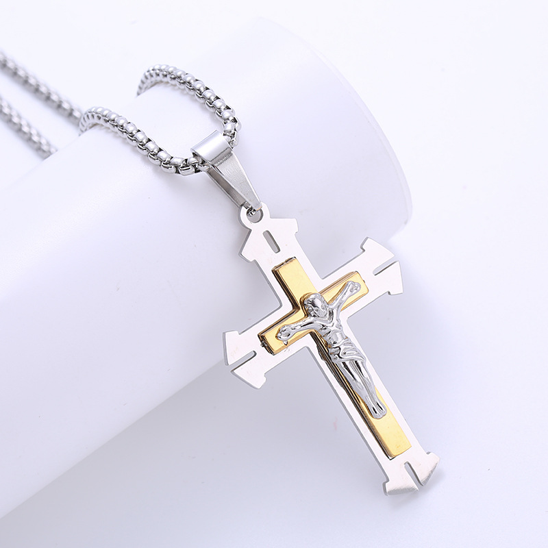 Jesus Cross Pendant Necklace 3