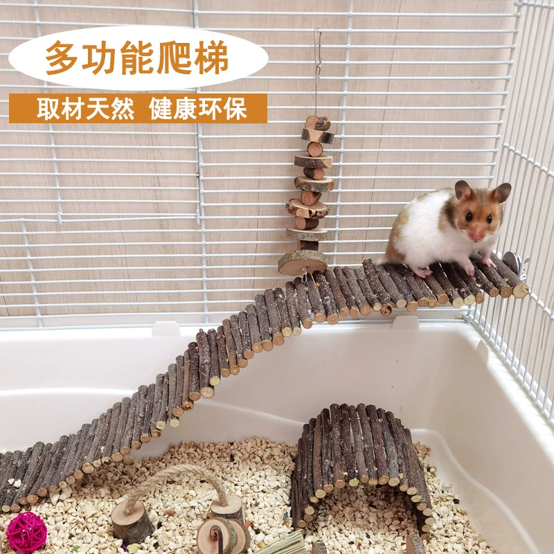Хомяк Игрушки Принадлежности Яблоко Ветвь Восхождение Лестница Забор Маленькое Гнездо Дом Ландшафтный Дизайн DIY Дом Золотой Медведь Молярные Закуски