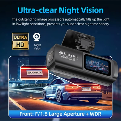 4K driving recorder HD night: Driving recorder