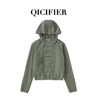 QICIFIER Qiancai Feier высокой роскоши женская молния сегментация съемный дизайн Yoga сюртук 2261