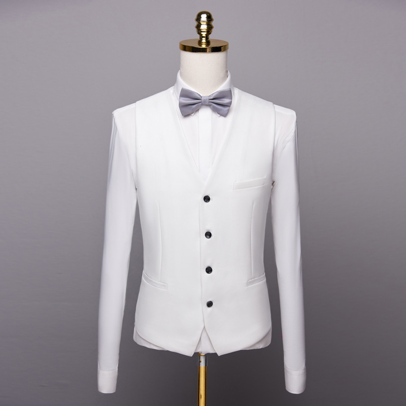 Completo da smoking da uomo a tre pezzi con collo a scialle, giacca elegante da sera con vestibilità slim per matrimoni ed eventi._voghion.com