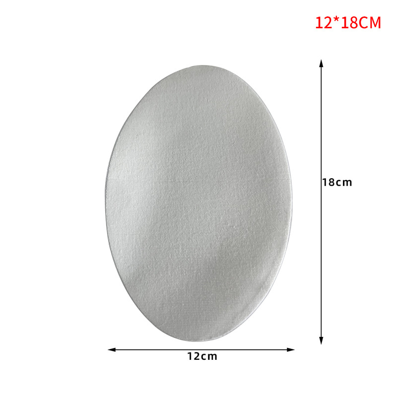 신축성 있는 원단 - 타원형 흰색 (12*18cm)