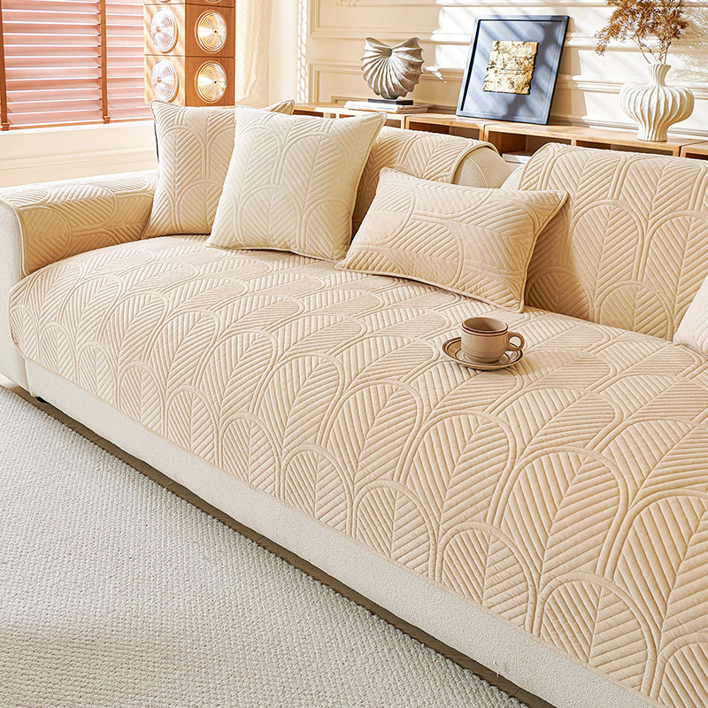 2025 New Thick Plush Sofa Cushion Non-Slip High-End Seat Cushion Simple Modern Leather Sofa Cover for Autumn and Winter