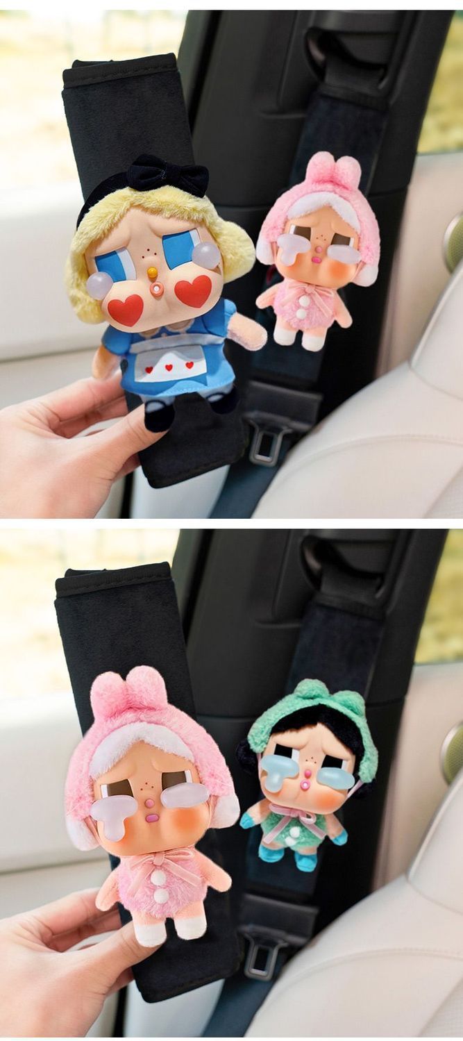 Crying Baby Car Seatbelt Shoulder Pad Cute Plush Doll Women's Special Car Interior Anti-Strangling Shoulder Strap Protector