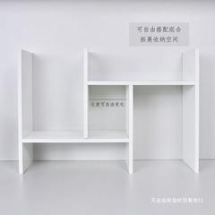Ins風シンプル寮デスクトップシェルフ白いシンプル本棚木製クリエイティブ卓上組み合わせキャビネット収納棚