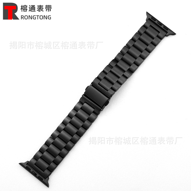 Adecuado para Apple Watch banda Apple iwatch 8/se/7/6/5 tres cuentas sólido reloj banda 38404244