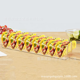 Wooden Burrito Tray Stereotype Double Sided Taco Tortilla Carrier Party Party Cake Burrito Tray