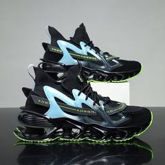 刀鋒鞋男時尚運動跑步鞋國潮老爹鞋子新款春夏休閒跨境大碼飛織鞋