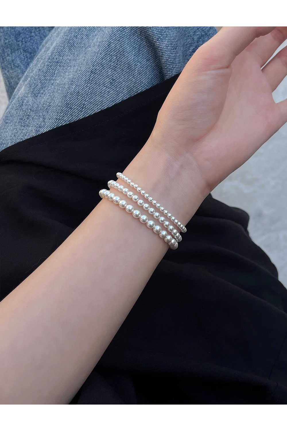 3g Weight Bracelets Classification 925 sterling silver Chain Material Beaded Chain Chain Type 1 Piece Quantity Daily Occasion 925 Sterling Silver, Imitation Pearl Material Geometric Pattern All Seasons Season Women's Gender Basic Style 1 Piece 925 Sterling Silver Geometric 925 Sterling Silver Beaded Chain Bracelets 5
