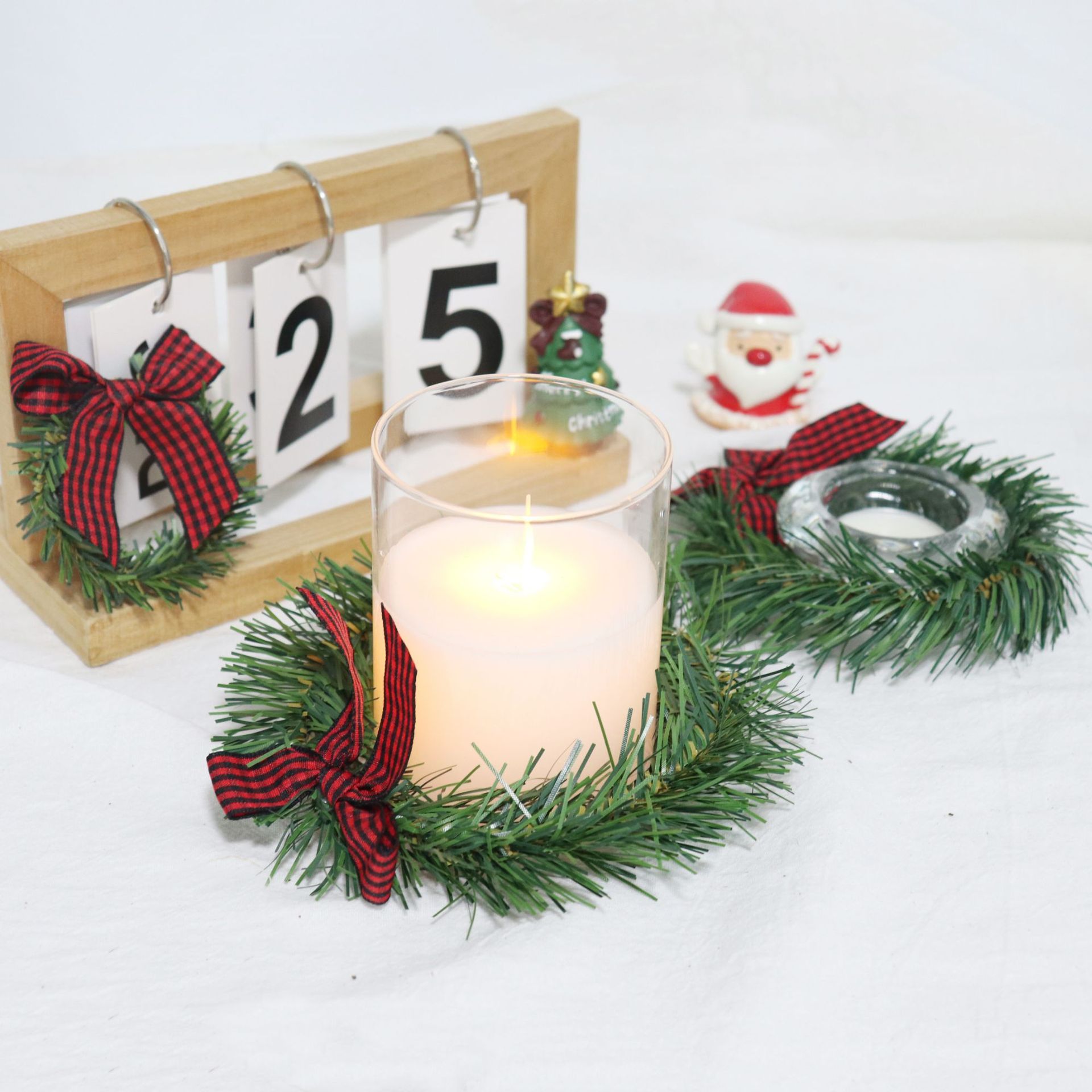 26g Weight Garlands Event & Party Supplies Grass Ring Classification 1 Piece Quantity Party Occasion PVC, Polyester Material Christmas Festival Bow Knot Pattern Modern Style, Classic Style Style Christmas Modern Style Classic Style Bow Knot PVC Polyester Party Garlands Decorations Table Decoration 无