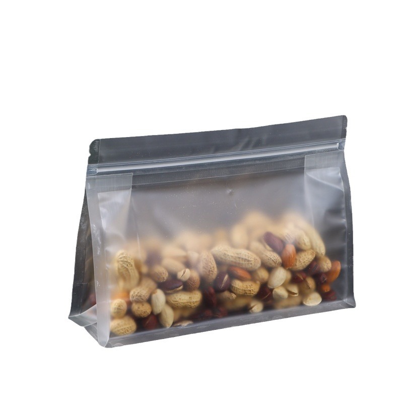Wholesale frosted transparent eight-sided bag tea packaging bag self-sealing bag dried fruit mushroom flour bag dog food bag