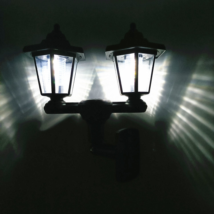 Fábrica suministra luz solar LED de pared de inducción césped patio villa decoración hexagonal paisaje jardín luz exterior