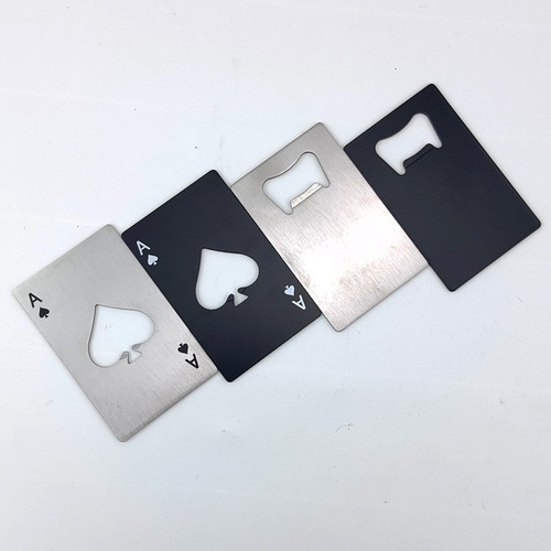 Poker beer bottle opener stainless steel bottle opener credit card soda pump spades a wine opener bottle opener