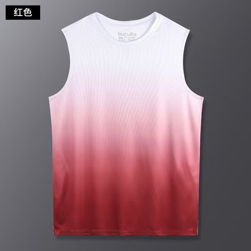 Men's Sports Tank Top Fitness Clothing Quick-Dry Ice Silk T-Shirt Short Sleeve Running Summer Shirt Badminton Clothing