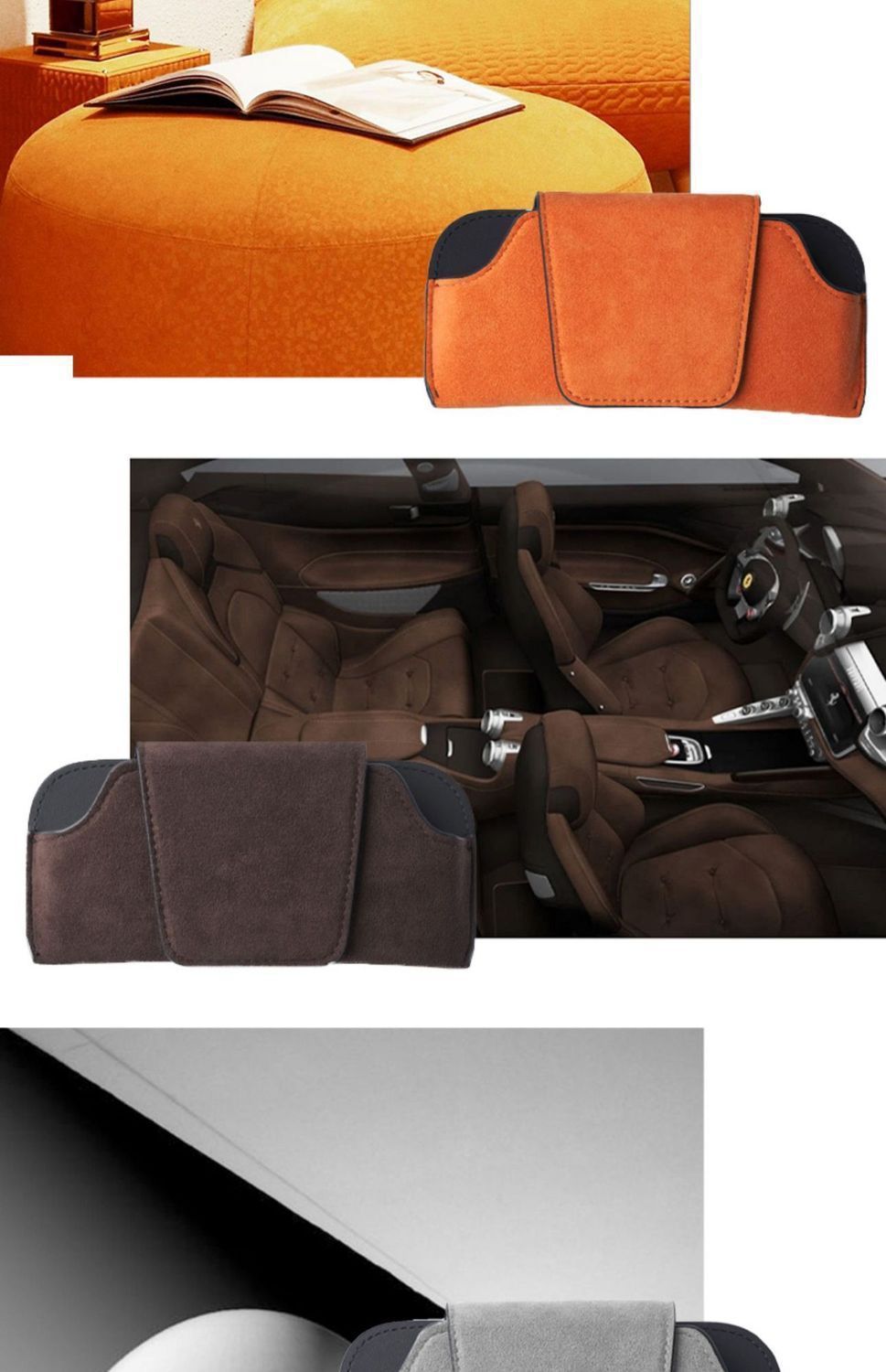 New Car Sun Visor Sunglasses Case Holder Car Sunglasses Storage Clip Car Supplies Full Car Glasses