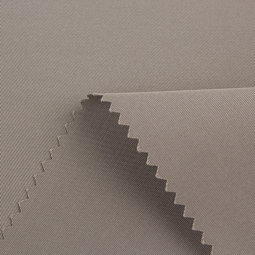 Twill polyester-cotton trench coat fabric, parka cotton clothing for autumn and winter fashion—waterproof, anti-static coat made from a polyester-cotton blend.