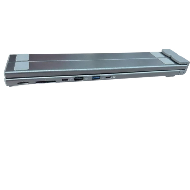 Tipo C portátil soporte de docking 8 puertos plegable de aleación de aluminio portátil computadora tableta soporte de escritorio 4k