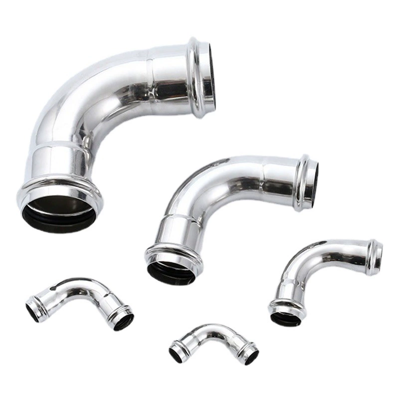 В наличии компрессионный быстроразъемный колено из нержавеющей стали санитарного класса 304, тонкостенный компрессионный фитинг из нержавеющей стали оптом.