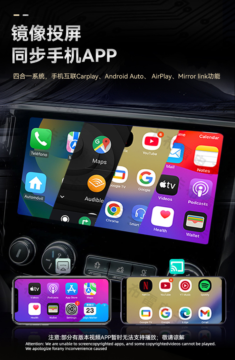 Hot-Selling Four-In-One Wireless Carply Module Smart Reverse Control Android Apple Screen Mirroring Carplay Box