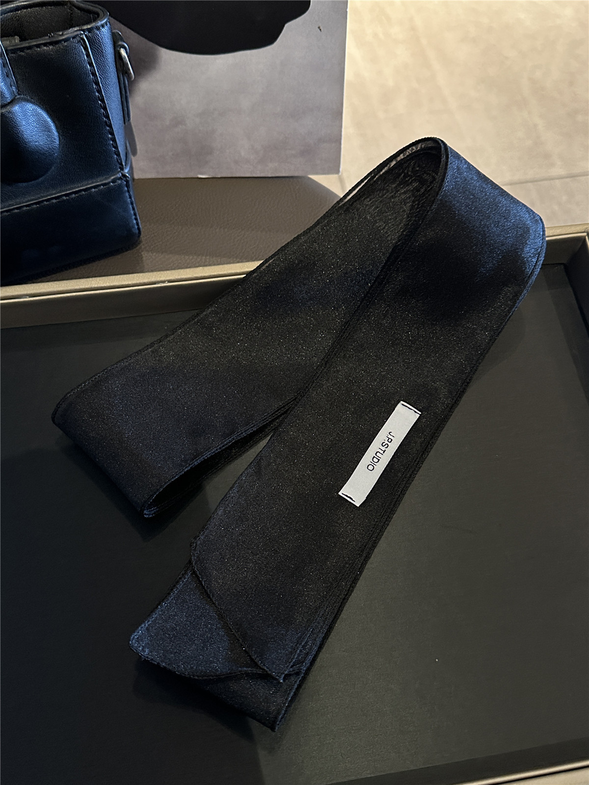 1#블랙 오간자 리본