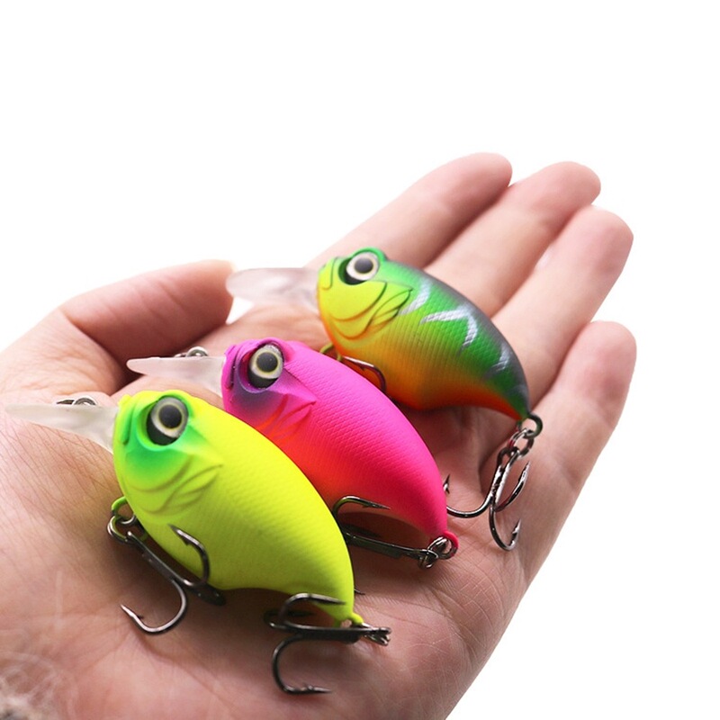 Rock little fat Luya fake bait 5.8cm/8.2g Mino plastic hard bait floating water fake bait 8 color hard bait