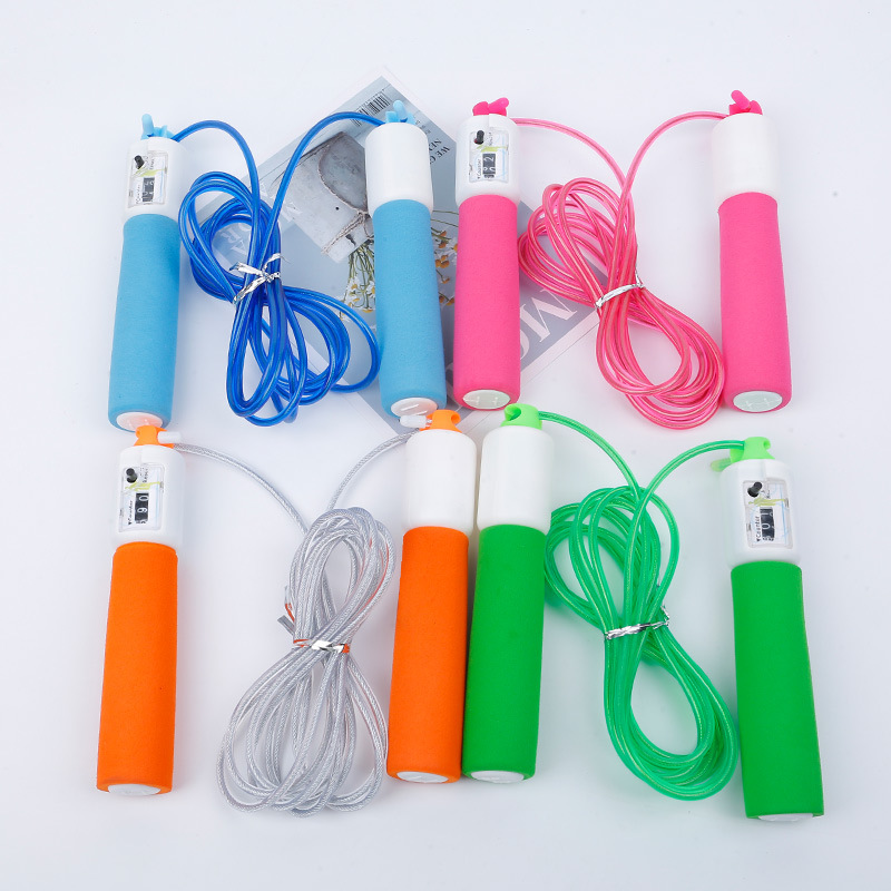 Gezhi 6138 Escuela Primaria estudiante saltar la cuerda PE profesor recomendar deportes al aire libre fitness esponja contando alambre de acero saltar la cuerda