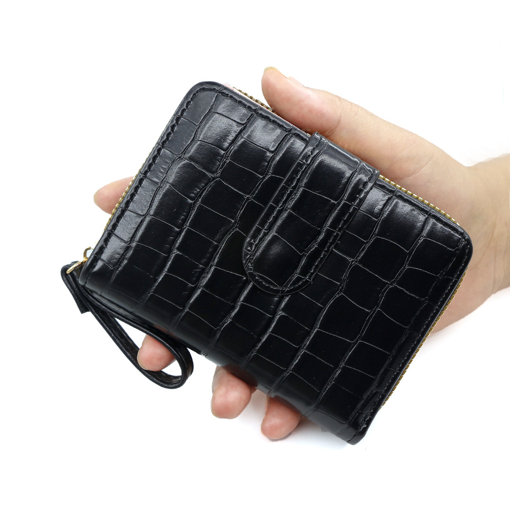 Nueva billetera de moda simple billetera de piedra multi-tarjeta bolso de mano bolso de cambio fábrica al por mayor