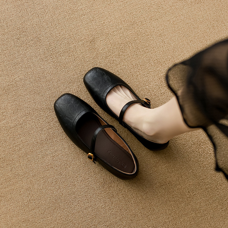 Bailarinas De Mujer Estilo Mary Jane De Piel Suela Flexible_voghion.com