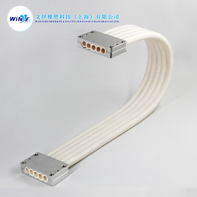 无尘拖链 无尘车间自动化设备电缆保护套管 无尘柔性橡胶拖链