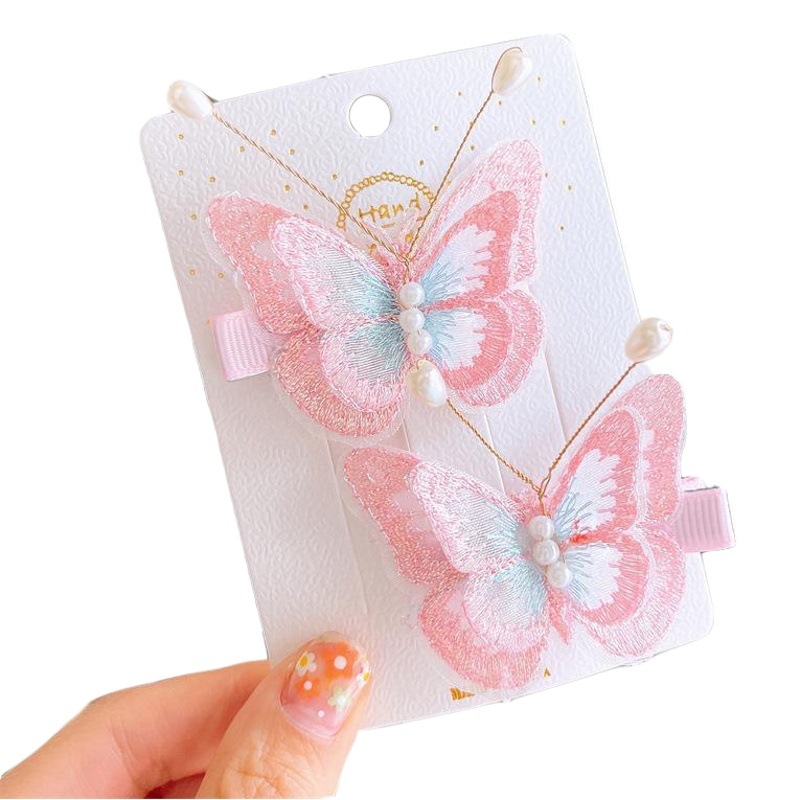 Horquilla de los niños Super lindo mariposa horquilla tocado pequeña princesa niña bebé pelo roto clip lateral accesorios para el cabello