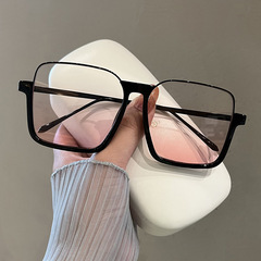 Vintage Large Frame Sunglasses for Women, Square Cheek Contour, Slim Face, Bare Face Glasses, High-end Sensation, Lower Frame Sunnies