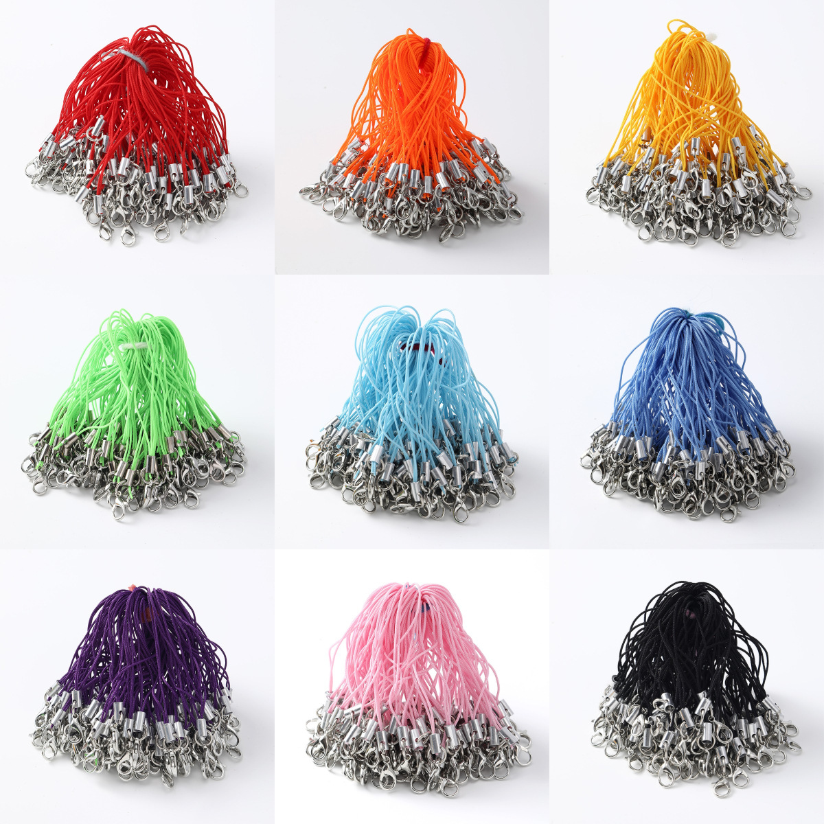 彩色绳扣龙虾扣手机挂绳手机配件饰品挂件绳吊绳diy公仔玩具挂件