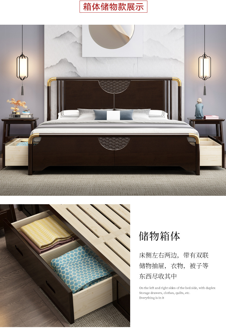 Solid wood single bed 1.2 meters of solid wood bed bedroom set cheap wooden bed