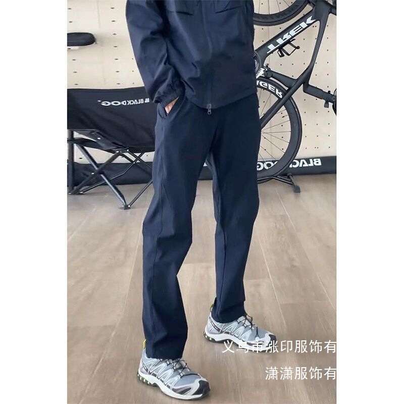 Navy Blue American Functional Soft Shell Jacket Men's Summer Waterproof Quick-Drying Work Pants Micro-Taper Slim Fit Wholesale