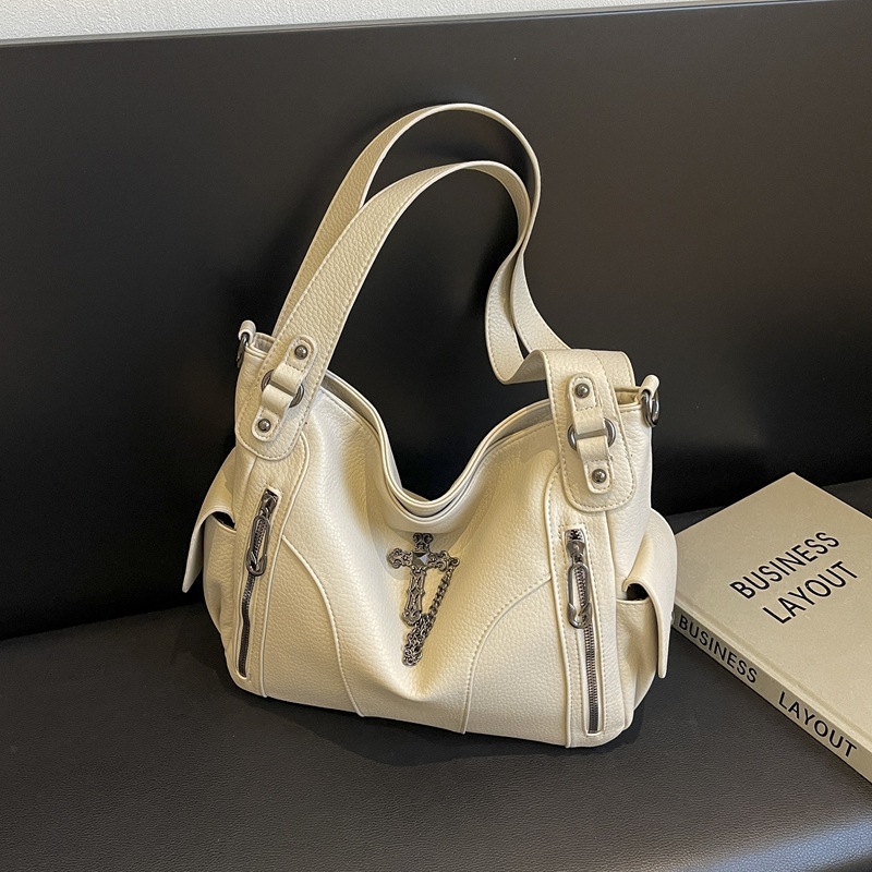 Bolso de mujer de comercio exterior transfronterizo, bolso de motocicleta, bolso cruzado europeo y americano, bolso de alta capacidad, bolso de mensajero de hombro casual retro