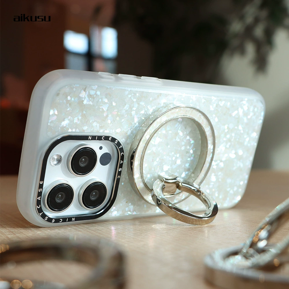 New Fritillaria Magnetic Smedie Desktop Folding Magnetic Suffering Mobile Metal Ring Branch Factory Direct Sales