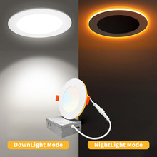 LED light筒灯1cm嵌入式孔灯圆形12W天花灯ETL美规面板灯可调光