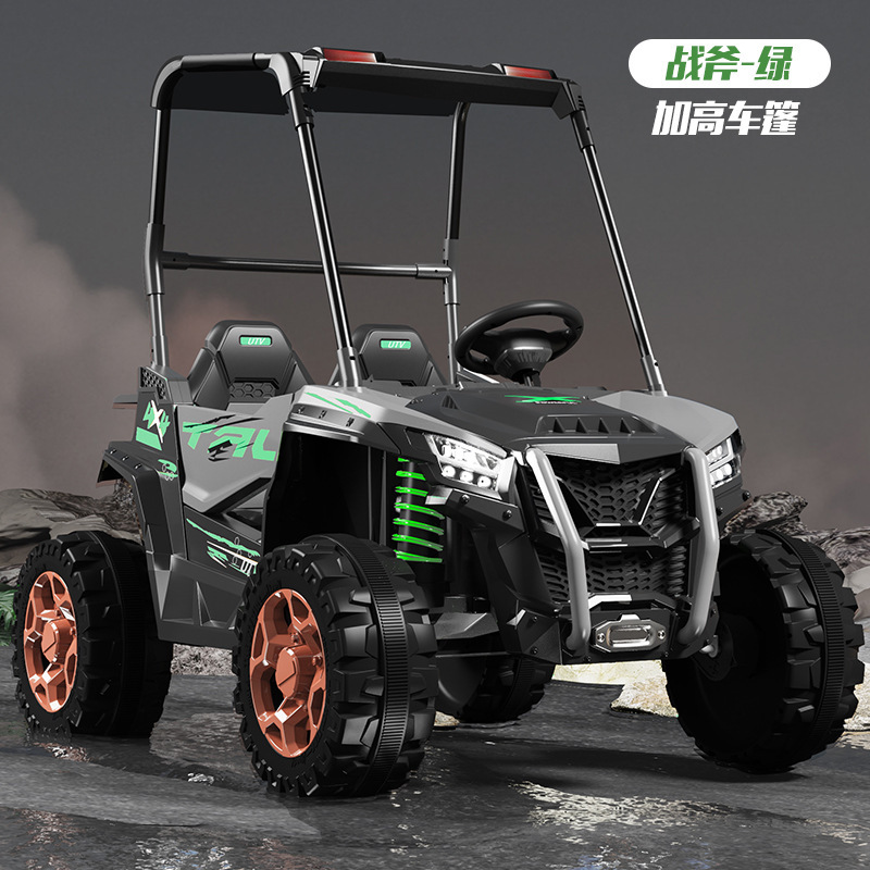 Coche eléctrico para niños con tracción en las cuatro ruedas vehículo todoterreno coche de cuatro ruedas doble convertible bebé control remoto coche de juguete coche de bebé sentado adulto