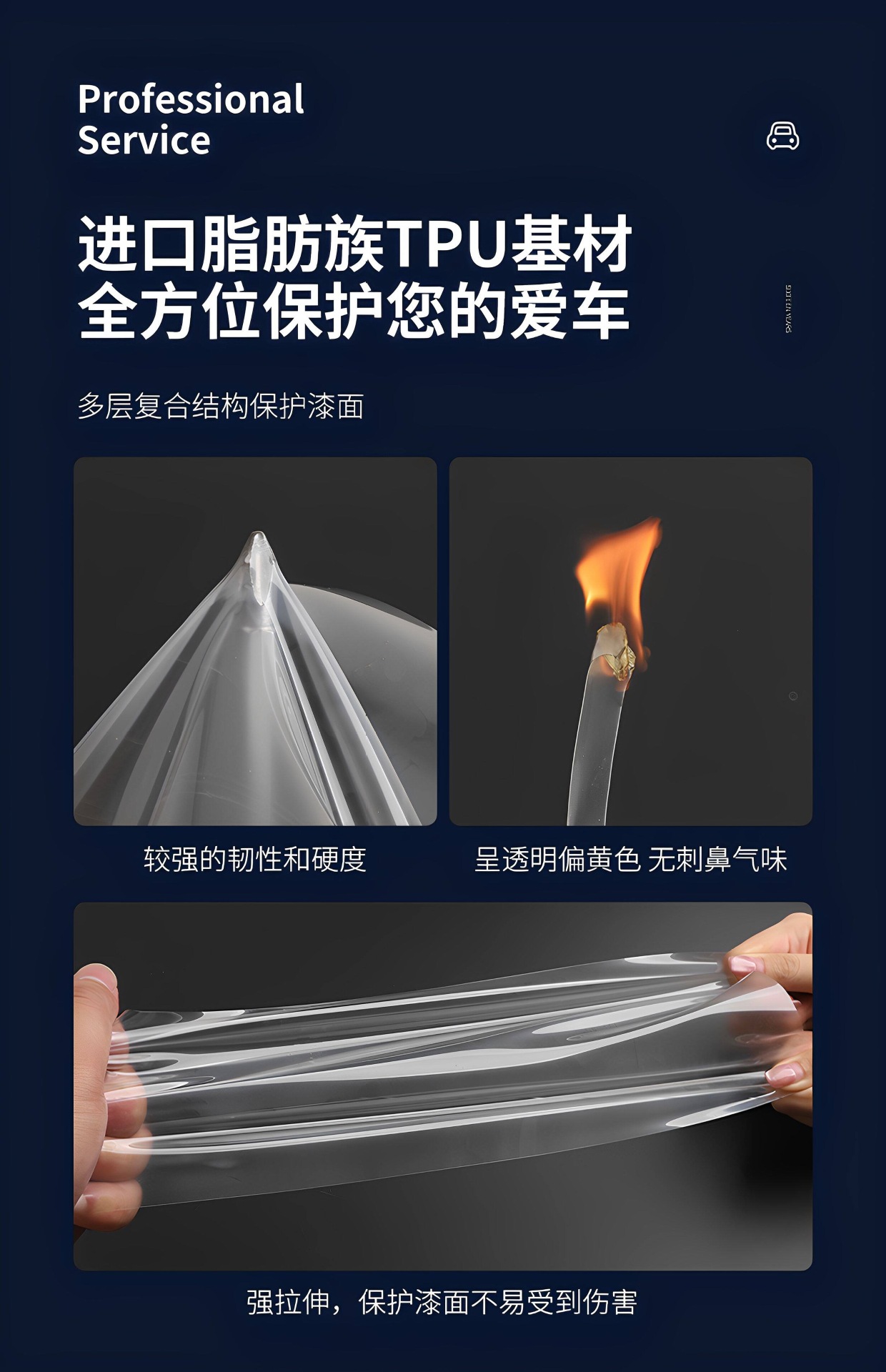 Dupont Imported Tpu Invisible Car Wrap, Full Car Anti-Scratch Protection, Transparent Paint Protection Film for the Entire Vehicle, Including Installation