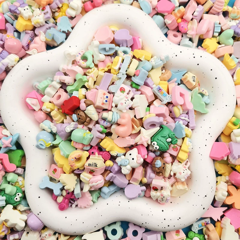 Миниатюрные смоляные аксессуары в виде еды и животных для DIY-декора: смешанные мини-украшения для чехлов телефонов и наклейки для нейл-арта.