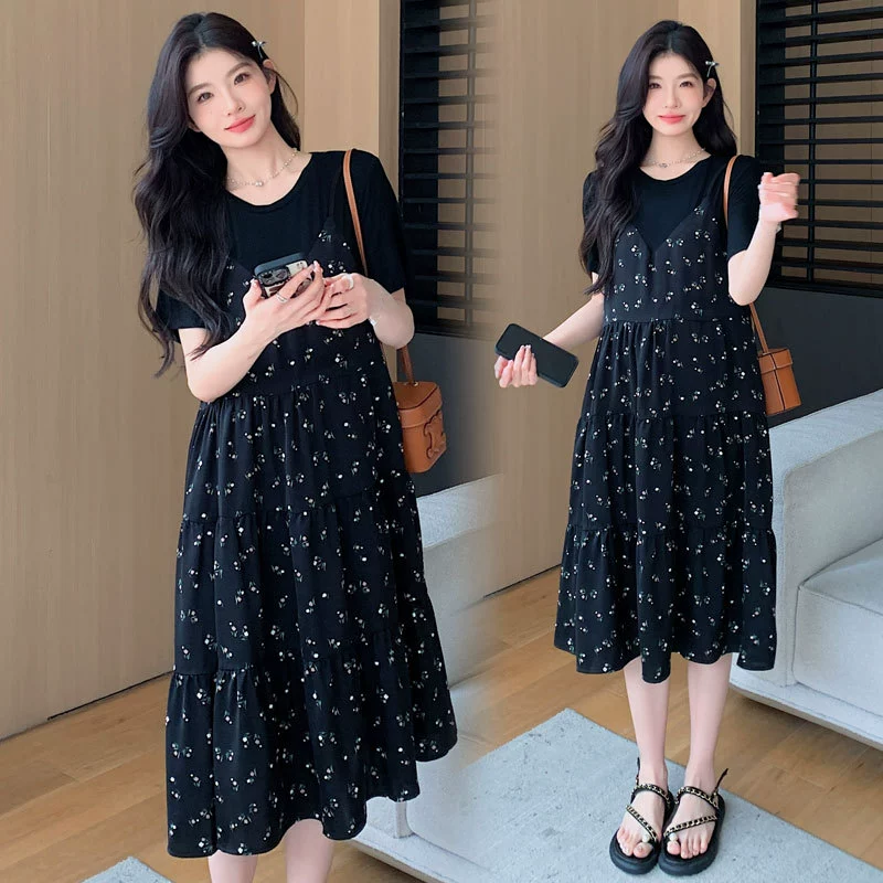 Summer set for pregnant, dress, loose fit