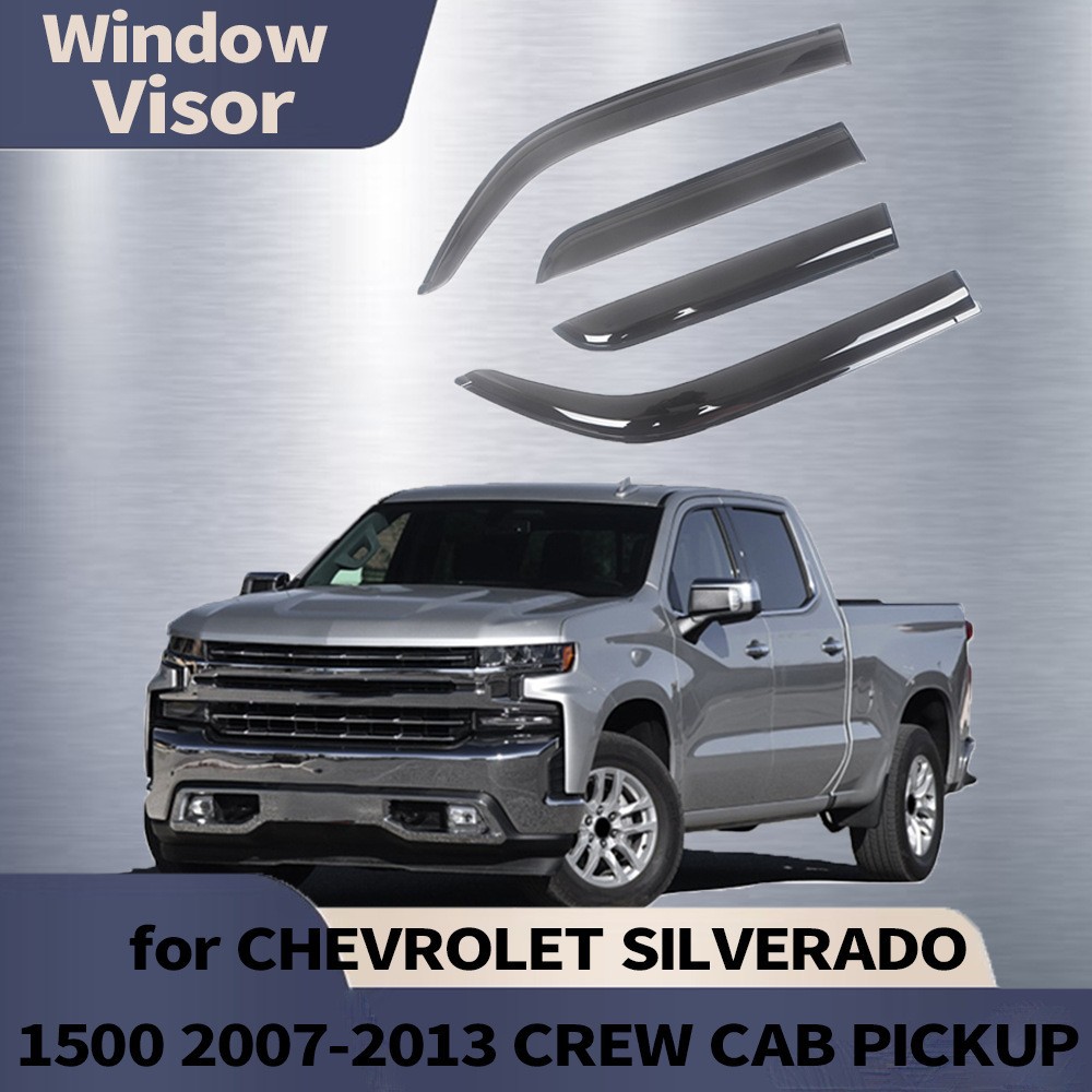 Chevrolet CHEVROLET SILVERADO 1500 07-13 CREW Rain Guards Side Window Deflectors (Rain shield) - for-chevrolet-silverado-1500-07-13-crew4pcs