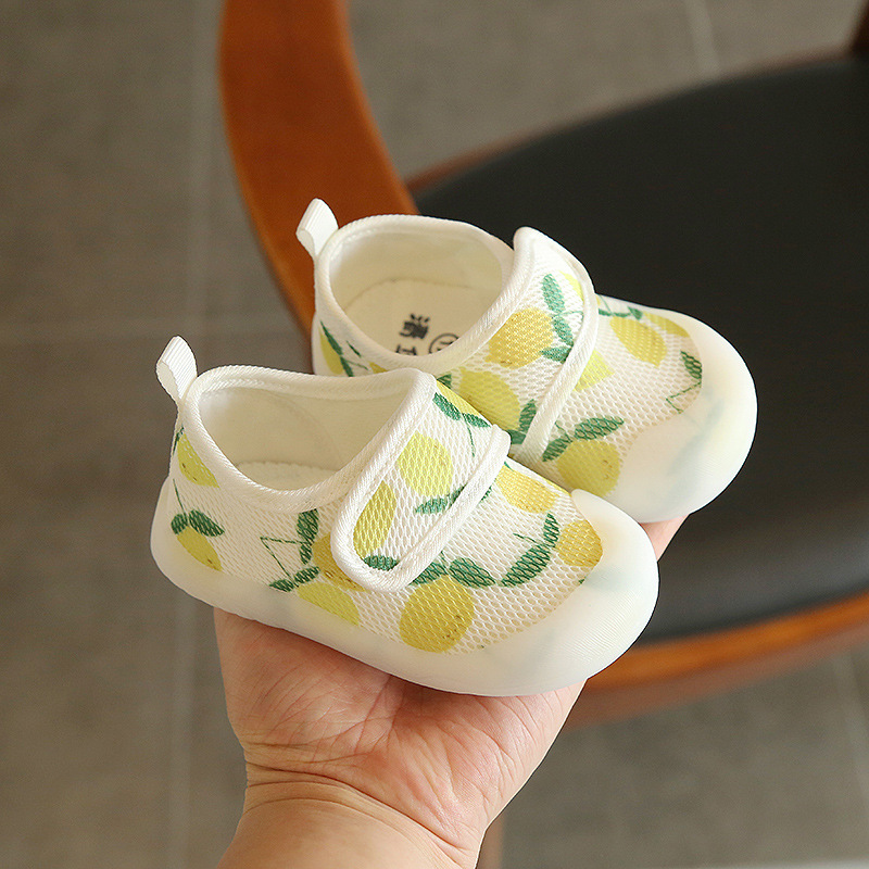 小溜宝童鞋2021春夏款宝宝鞋软底透气学步鞋男女童鞋水果配色清新