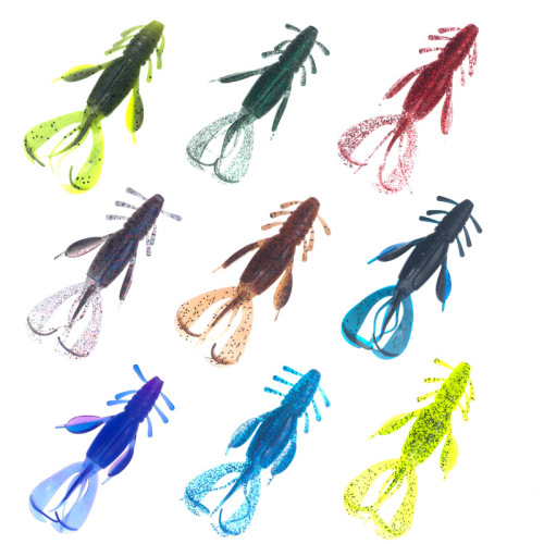  New Product Elegant Shrimp Luya Soft Bait Soft Insect Simulation False Bait Texas Fishing Group Jig Added Salt and Fishy Soft Bait Shrimp