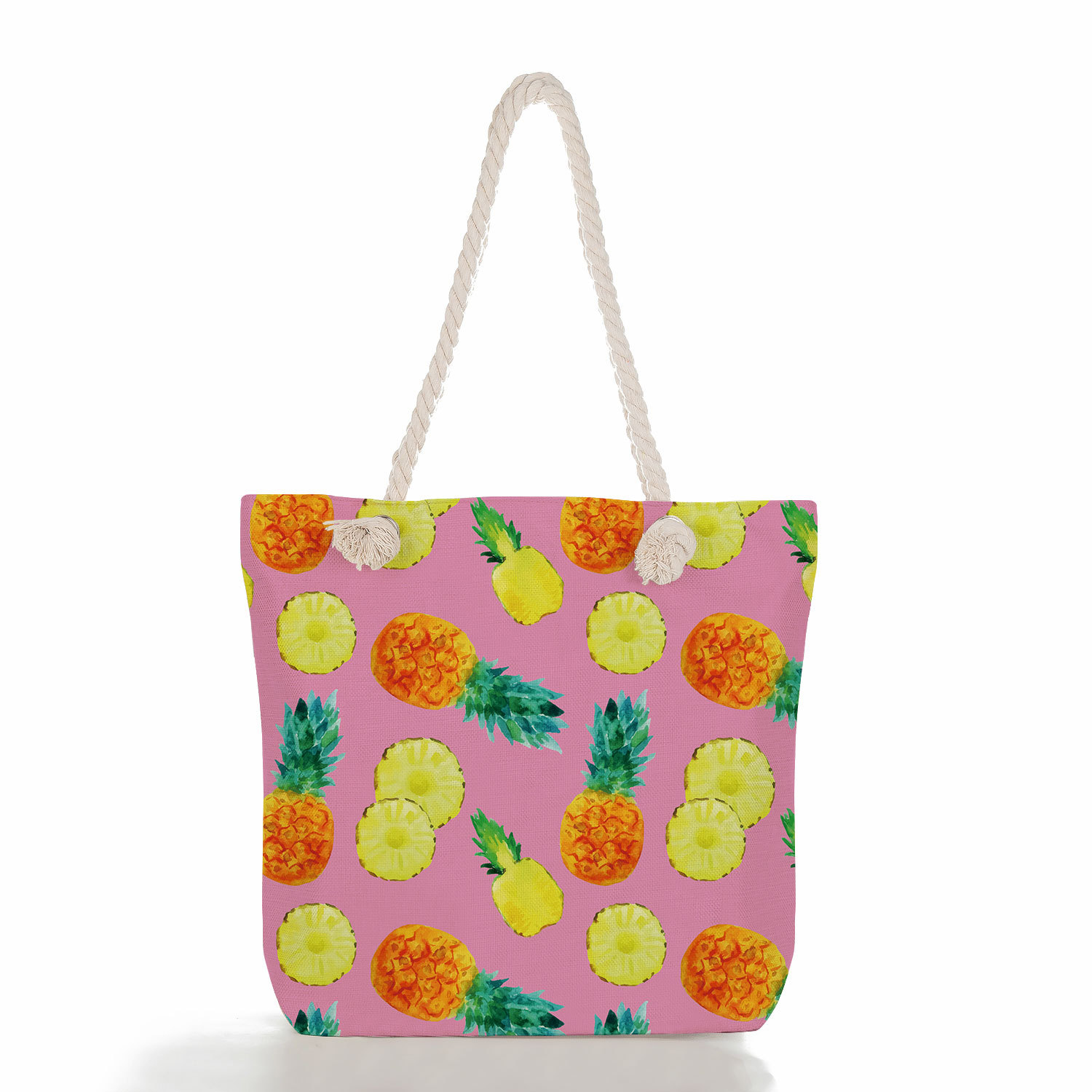 Women's Cotton And Linen Fruit Strawberry Cute Square Zipper Tote Bag display picture 14