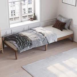 批发可伸缩单人床90cm公分床架子无床头折叠抽拉90宽小户型实木沙