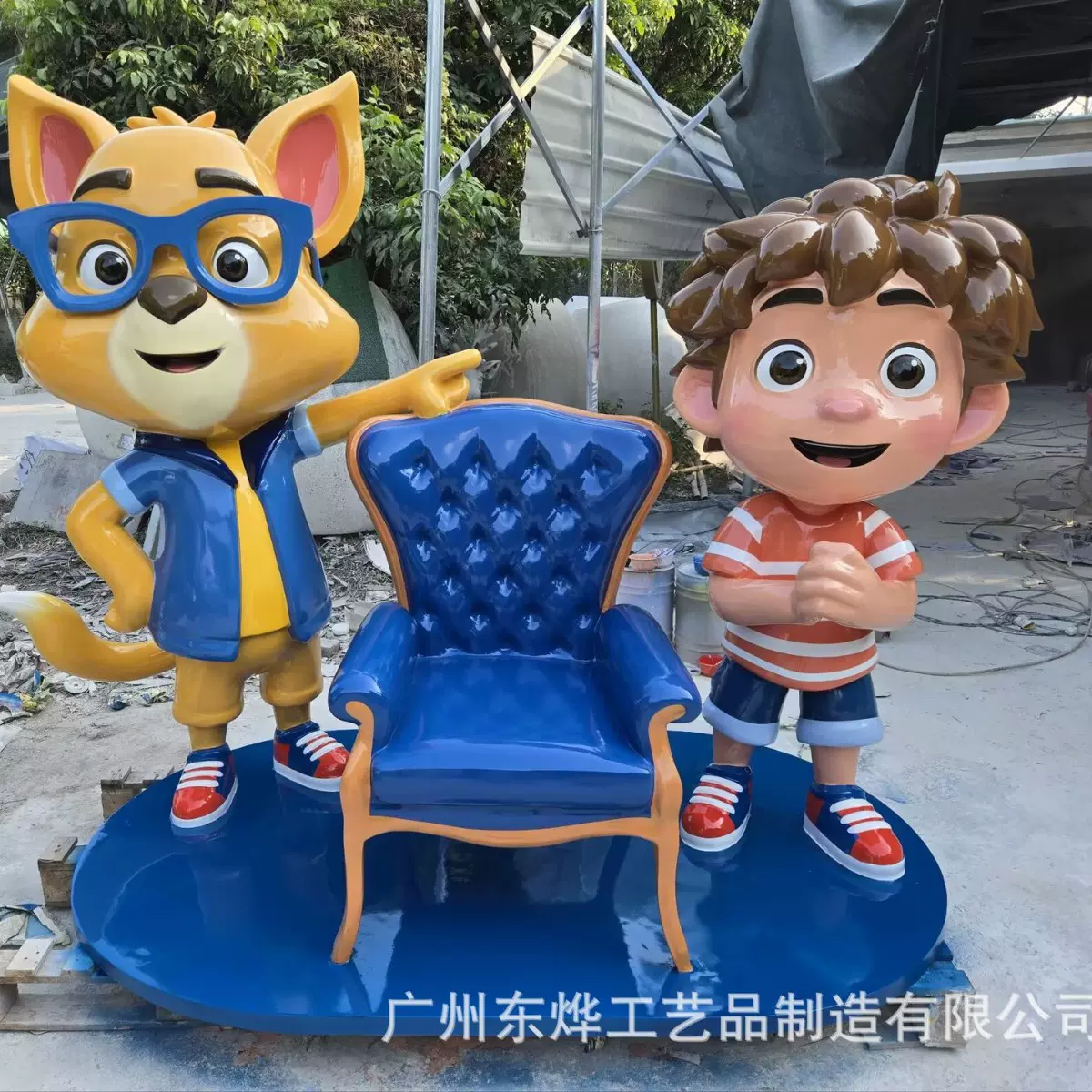 玻璃钢卡通园林景观美陈雕塑工艺品定制厂家来图定制泡雕雕塑摆件