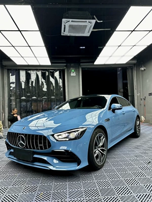Car Color Change Film Original Factory Paint Pet Full Car Body Wrap Film Amg Porcelain Blue Mercedes Black Olive Gt (Auto Color Change Film) - mercedes-benz-amg-porcelain-blue-152m-17m