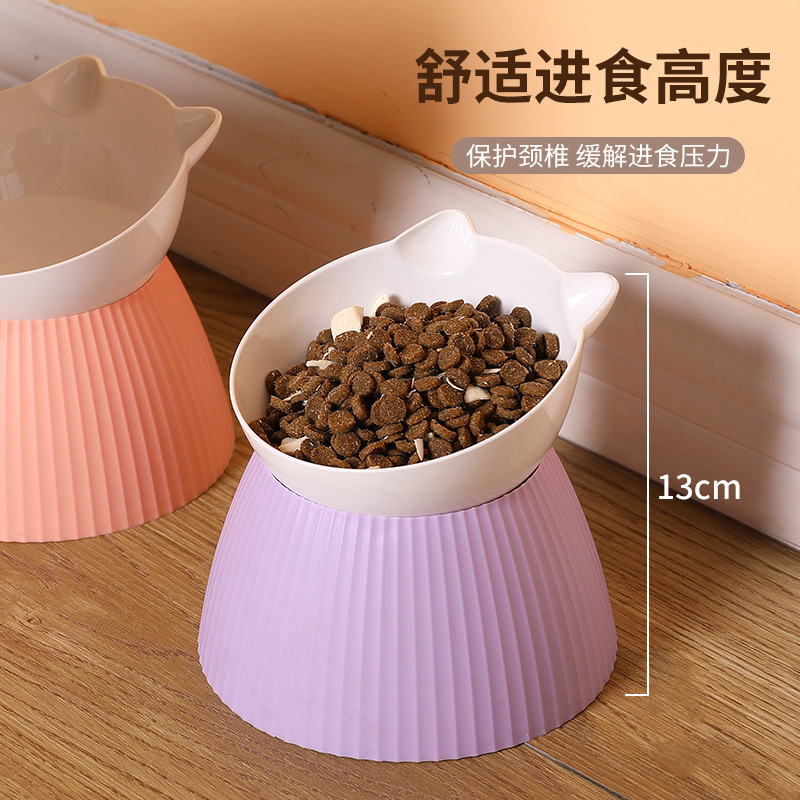 Cuenco para gatos Alimentador para mascotas de gran calibre y patas altas Tazón para perros anti-volcado Tazón para mascotas Separable Tazón para gatos Tazón para comida para mascotas